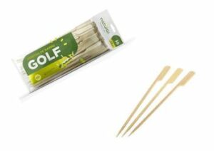 Palito Espeto Golf Bambu 25 cm Natural – Pacote c/ 050 Unidades