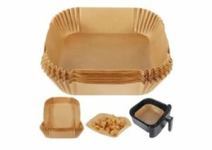 Forro Papel Air Fryer Quadrado Descartavel Bompack – Pacote c/ 025 Unidades