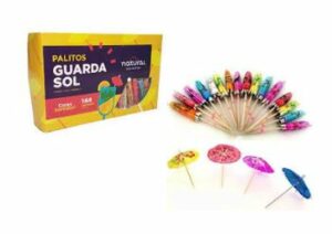Palito Guarda-sol / Guarda-chuva Bambu Natural – Pacote