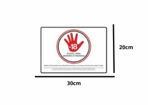 SIN112-PS654 Proibida A Venda de Alcool – 20x30cm Grespanflexo – Unidade