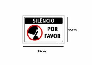 SIN121 Silencio Por Favor -15×15 cm Grespanflexo – Unidade