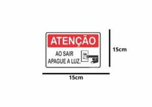 SIN122 Apague A Luz Ao Sair -15×15 cm Grespanflexo – Unidade