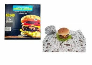 Papel para Lanche Barreira de Gordura 40×40 E.r.p.l. – Caixa