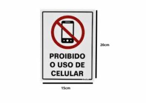SIN62 Proibido Uso do Celular -15x20cm Grespanflexo – Unidade