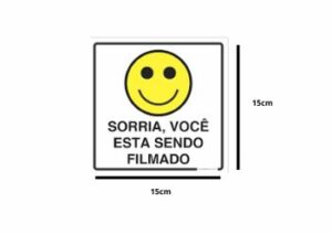 SIN43-PS91 Sorria Vc Esta Sendo Filmado -15x15cm Grespanflexo – Unidade