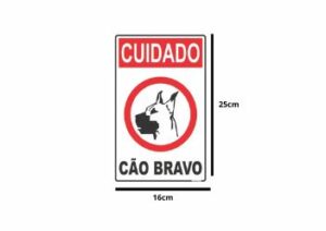 SIN97 Cuidado Cao Bravo 16x25cm Grespanflexo – Unidade