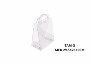 Sacola Bag Cristal Pet Alca Tam G -med 29.5x25x9cm E.r.p.l. – Unidade